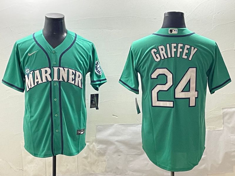 Men Seattle Mariners #24 Griffey Green Game 2025 Nike MLB Jersey style 1